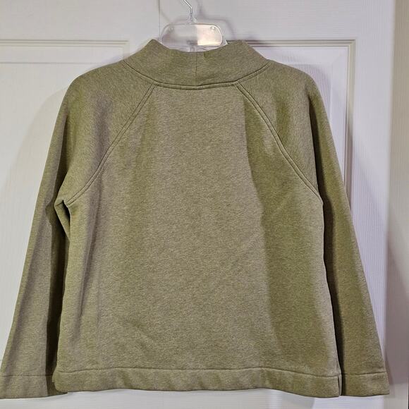 J Jill Womens Pullover Sz S Coastal Grandmother Minimalist Green Knit Mock Neck - Picture 3 of 7